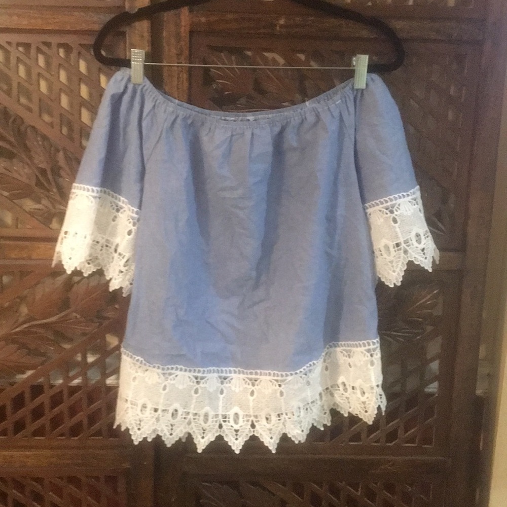 Off the shoulder boho style top